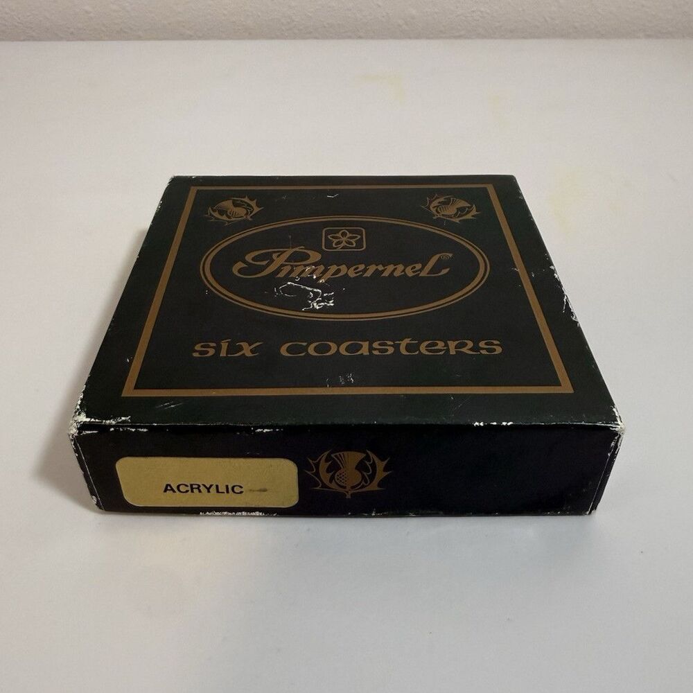 Vintage Pimpernel Edinburgh Scotland Coasters Set of 4 Cork Backed in Box